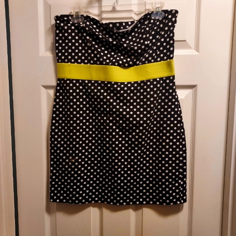 Strapless mini scuba dress XL. Can be used as a swim dress!